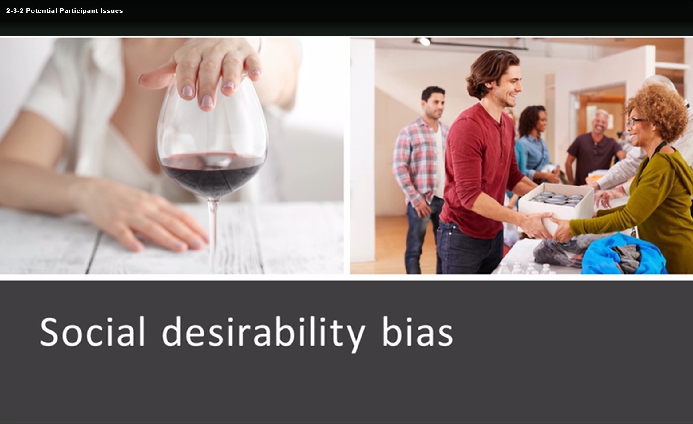 Companion videos sample: "social desirability bias"